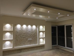 Plasterboard Ceiling & TV Unit Niche